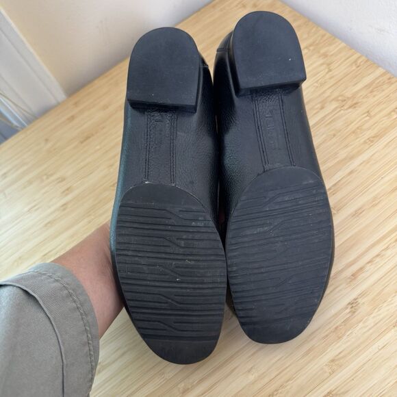 Talbots Black Leather Loafers Silver Rings Women’s Size 8B Walking Casual - Picture 8 of 10